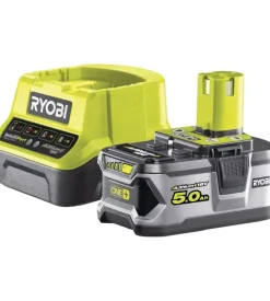 Kit caricabatterie singolo e batteria di ricambio ryobi "rc18120-150" 18v 5ah