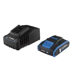 Kit caricabatterie singolo e batteria di ricambio hyundai 20v 2ah - cod. 25898