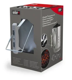 Kit ciminiera di accensione weber per barbecue a carbonella + 2 kg di bricchetti