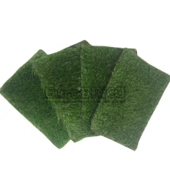 Kit di 4 campioni di prato sintetico 30x40 cm verde per giardino con spessore 20-30-40-50 mm.