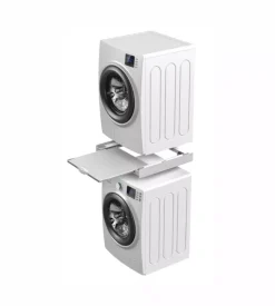 Kit di sovrapposizione universale per lavatrice e asciugatrice "torre green" bianco 59,4x8,4x63,4 cm