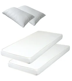 Kit due materassi singoli e due cuscini somnus 80x190 cm