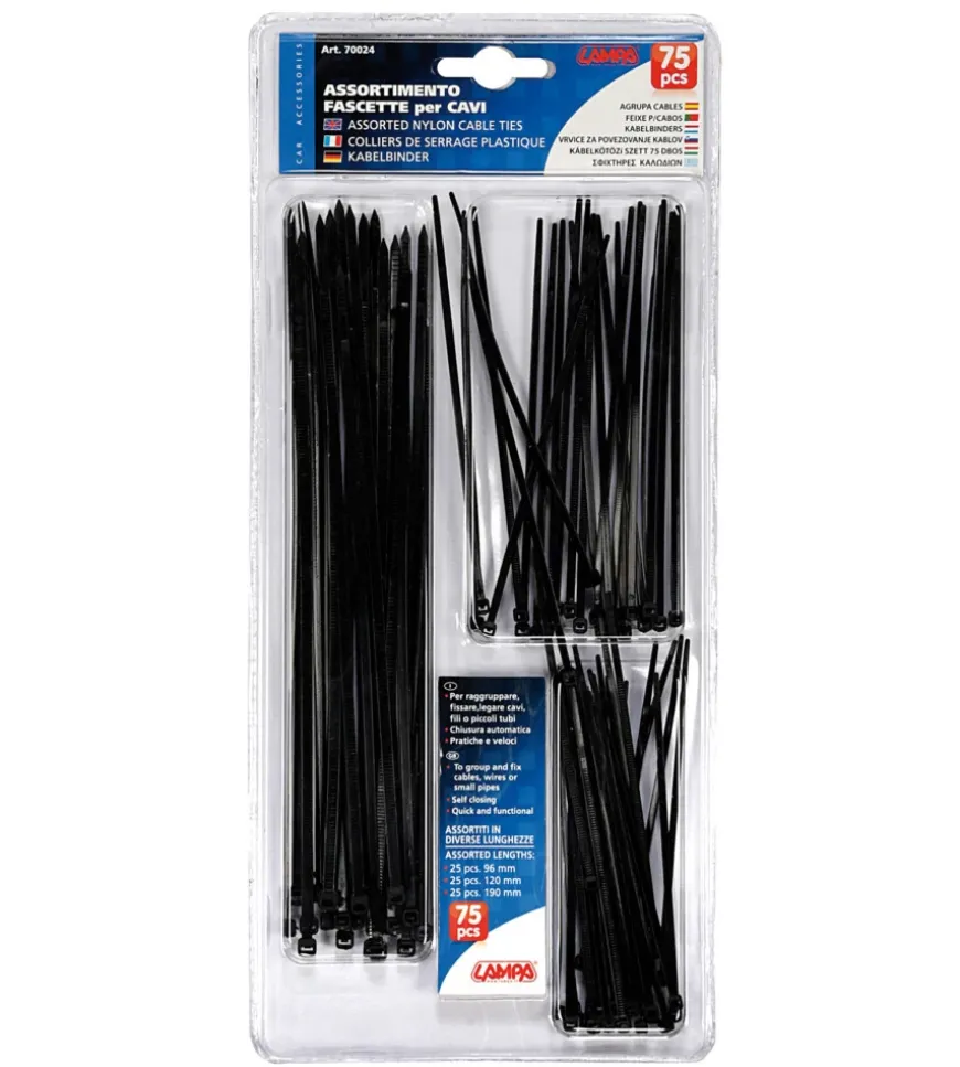 Kit fascette 75 pezzi assortiti 70024