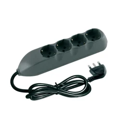 Kit multipresa 4 schuko/bipassso cavo grigio - bticino.