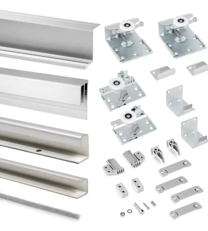 Kit per montaggio 2 ante scorrevoli con profili styl