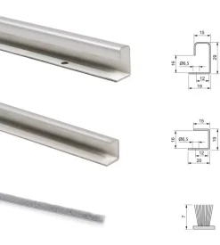 Kit per montaggio 2 ante scorrevoli con profili styl