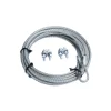 Kit per porte basculanti fune ø 4 mm. con gancio ad asola + 2 morsetti