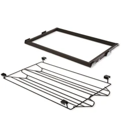 Kit porta scarpe metallico regolabile 900 mm acciaio e alluminio color moka - emuca.