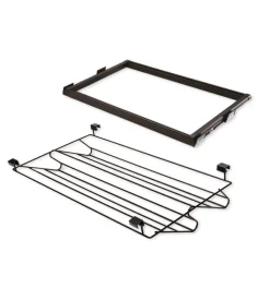 Kit porta scarpe metallico regolabile 800 mm acciaio e alluminio color moka - emuca.