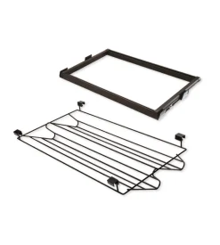 Kit porta scarpe metallico regolabile 600 mm acciaio e alluminio color moka - emuca.