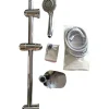 Kit saliscendi per doccia in acciaio con 3 funzioni, altezza 65 cm