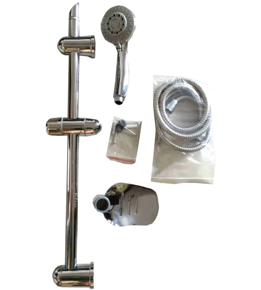 Kit saliscendi per doccia in acciaio con 3 funzioni, altezza 65 cm