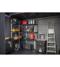 Kit scaffalatura per casette keter "shelving kit 100" in metallo 97x30 cm