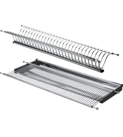 Kit scolapiatti in acciaio inossidabile per pensile da 45 cm