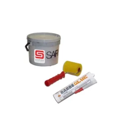 Kit silicone/collante, pittura e rullo per barbecue - sarom fuoco