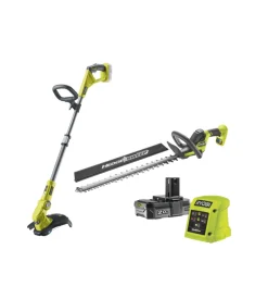 Kit tagliasiepi + tagliabordi ryobi ry18lt18hta-120 18v 2ah