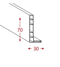 Kit telaio per porte forte "modulo" pino bianco 110x220 cm