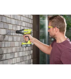 Kit trapano a percussione a batteria ryobi "r18pd3-140sa" con set punte 18v 4ah e caricabatterie