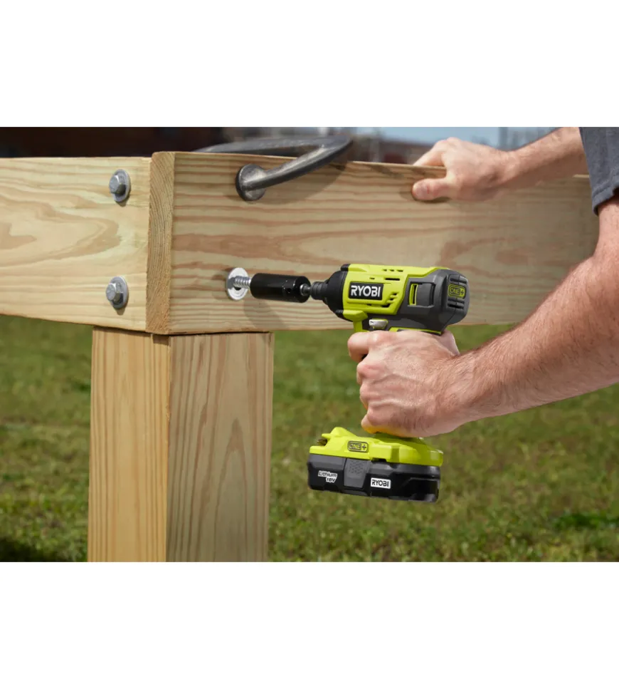 Kit trapano avvitatore e avvitatore ad impulsi a batteria ryobi "r18ck2-2c20g" 200 nm 2 batterie 18v 2ah e caricabatterie