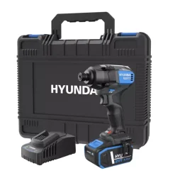 Kit valigetta avvitatore a impulsi a batteria hyundai 230 nm 20v 4ah e caricabatterie - cod. 25862