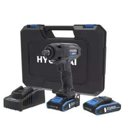 Kit valigetta avvitatore a impulsi a batteria hyundai 250 nm 2 batterie 20v 2ah e caricabatterie - cod. 25879