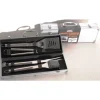 Kit valigetta con 4 attrezzi per barbecue in acciaio