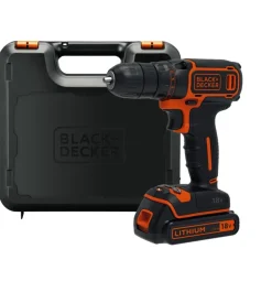 Kit valigetta trapano avvitatore a batteria black+decker "bdcdc18k-qw" 18v 1,5ah