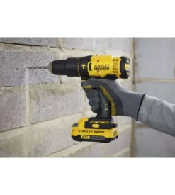 Kit valigetta trapano avvitatore a percussione a batteria stanley fatmax 