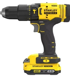 Kit valigetta trapano avvitatore a percussione a batteria stanley fatmax 