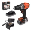 Kit valigetta trapano avvitatore a percussione a batteria black+decker "bcd383d2xk-qw" 2 batterie 18v