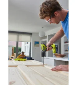 Kit valigetta trapano avvitatore a percussione a batteria ryobi "r18pd5-220s" 2 batterie 18v 2ah e caricabatterie