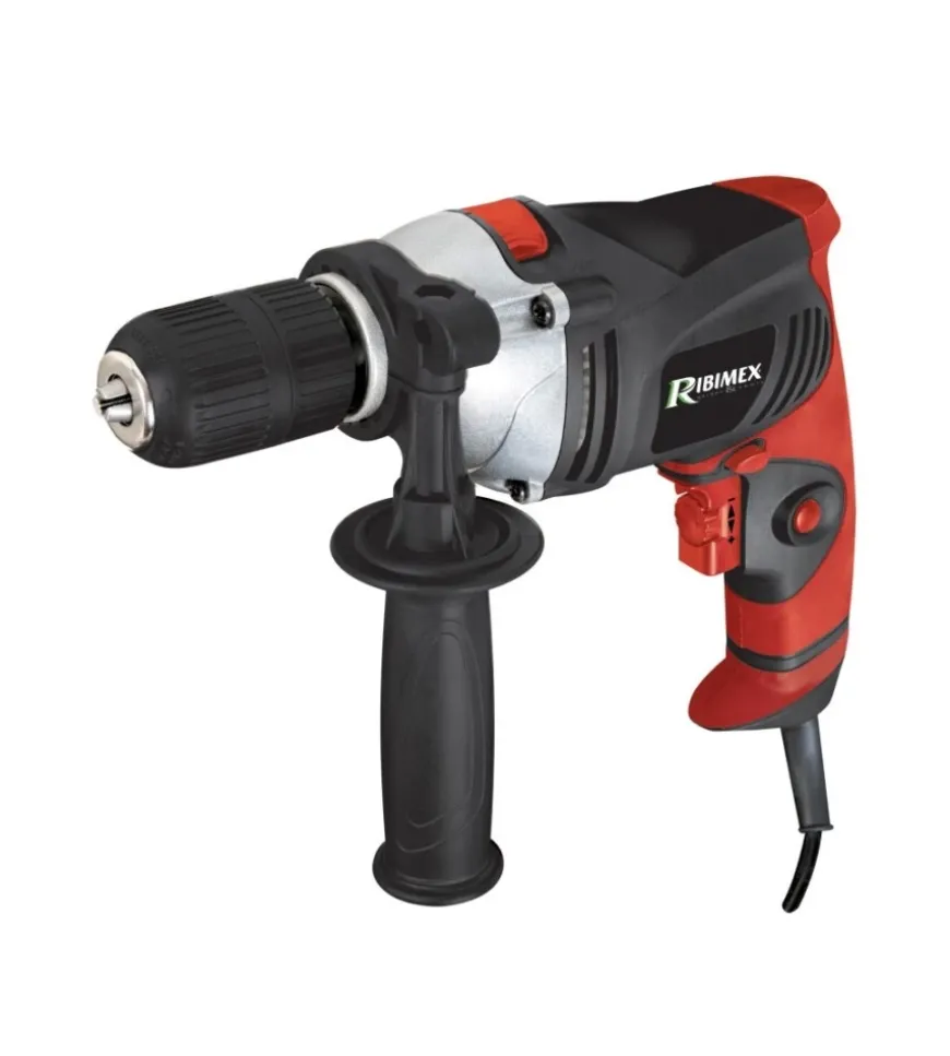 Kit valigetta trapano avvitatore a percussione elettrico ribimex "prkit92fp" 92 accessori 810 w