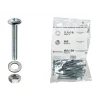 Kit viti testa bombata larga ø 8 x 100 + dadi + rondelle - 100 pz.