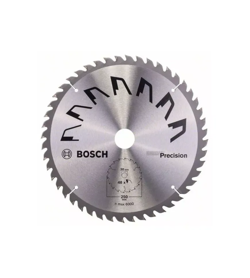 Lama per sega circolare "precision" 250x2x30 - 48 denti - bosch.