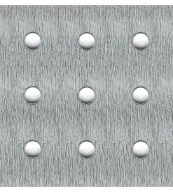 Lamiera in alluminio naturale con perforazione tonda 250 x 500 x 1,5.