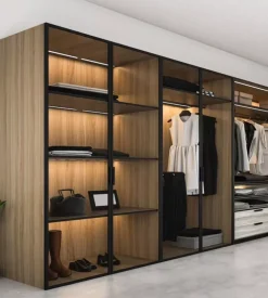 Lampada a led da armadio ricaricabile con sensore pir nera, 3000k