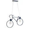 Lampada a sospensione "bike" blu, e27