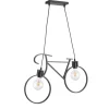 Lampada a sospensione "bike" nero, e27