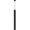 Lampada a sospensione "fluke" nera, h 127cm