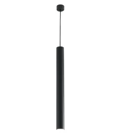 Lampada a sospensione "fluke" nera, h 127cm