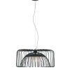 Lampada a sospensione led "cougar" nera, ø50 cm