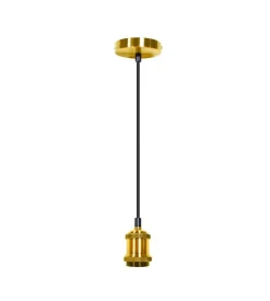 Lampada a sospensione "pendel" ottone 1,5 mt, e27