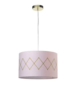 Lampada a sospensione "rosita" oro e rosa, e27