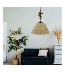 Lampada a sospensione "stoney" in metallo e acrilico, e27