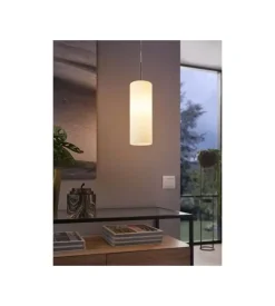 Lampada a sospensione "troy3" vetro bianco,  e27