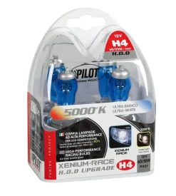 Lampada alogena xenium race 12v - h4 - 60/55w - p43t - 2 pz  - scatola plast  58178