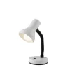 Lampada da scrivania in metallo bianco, 60w