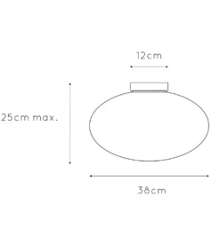 Lampada da soffitto onli "janet" in vetro d38, e27