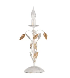 Lampada da tavolo 1 luce onli "collana" avorio e 14