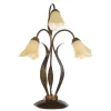 Lampada da tavolo 3 luci onli "alga" bronzo e14